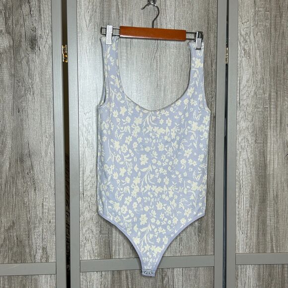 Free People Tops - Free People Intimately Bodysuit Size M / L Floral Lavender Color